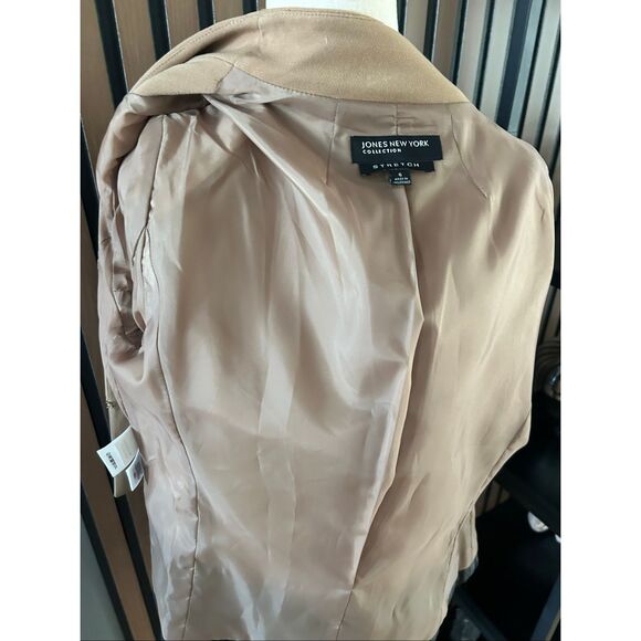 Jones New York Collection Woman Stretch Camel Jacket Blazer Size 6 - Picture 6 of 9